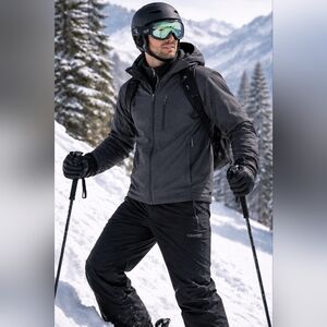 Columbia Titanium Ski Pants Men’s XL Black Omni-Tech Waterproof Insulated Snow